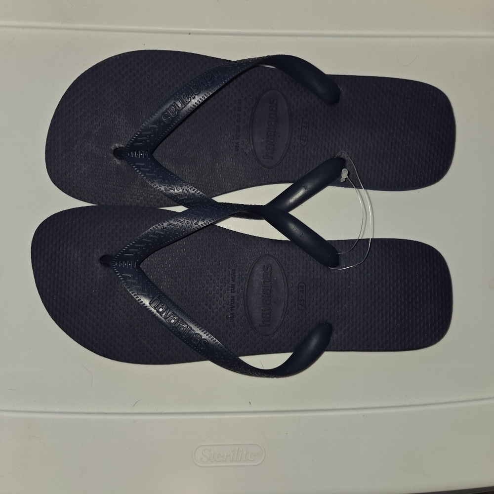 Havaianas Navy Dark Blue Thong Flip Flop sandals - Picture 2 of 7
